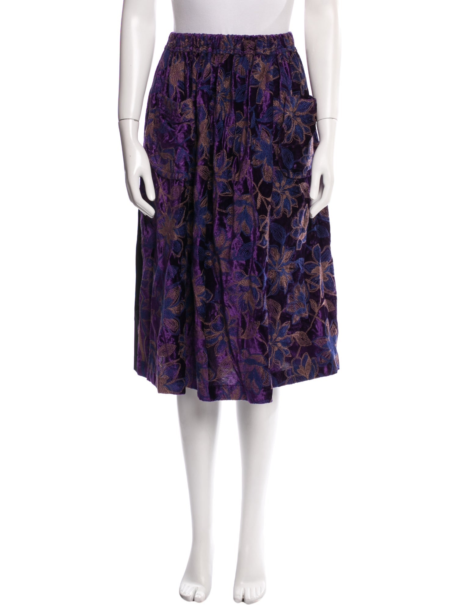 Tao Comme des Garçons Floral Print Knee-Length Skirt