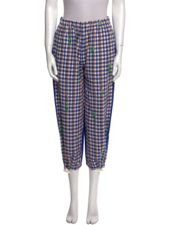 Tao Comme des Garçons Plaid Print Wide Leg Pants