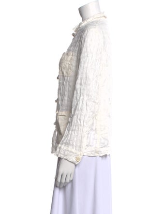 Tao Comme des Garçons Linen Long Sleeve Button-Up Top