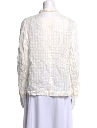 Tao Comme des Garçons Linen Long Sleeve Button-Up Top