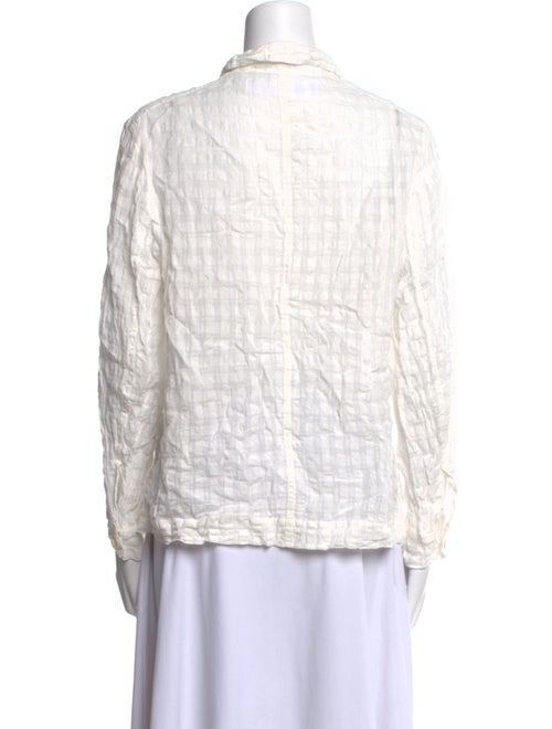 Tao Comme des Garçons Linen Long Sleeve Button-Up Top