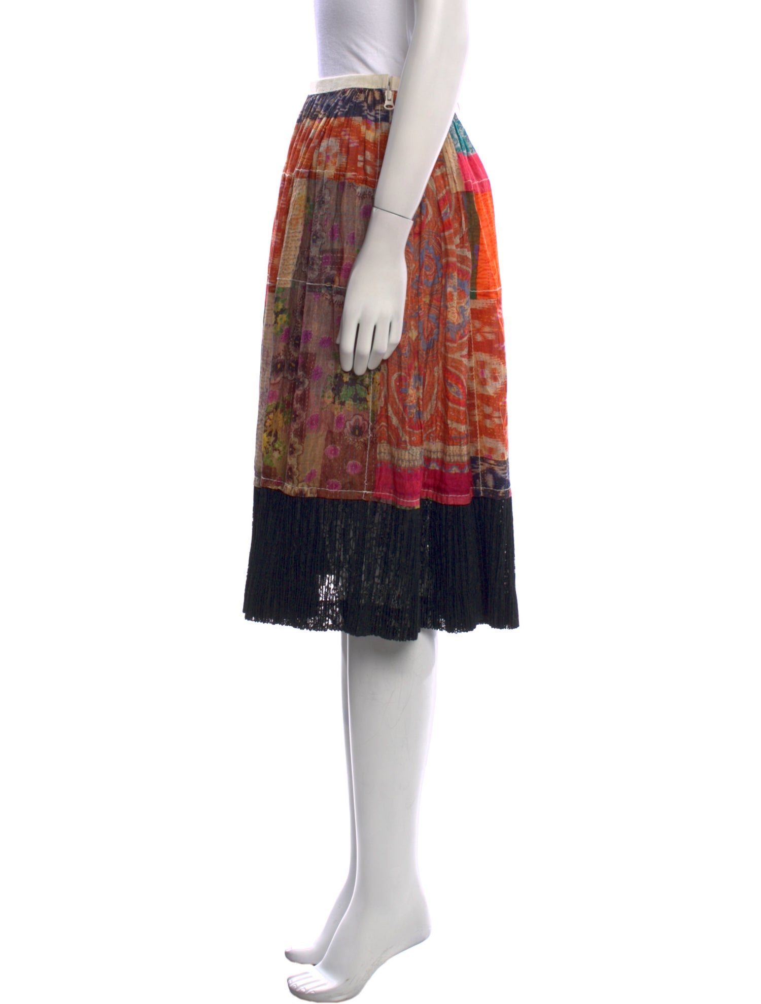 Tao Comme des Garçons Floral Print Knee-Length Skirt