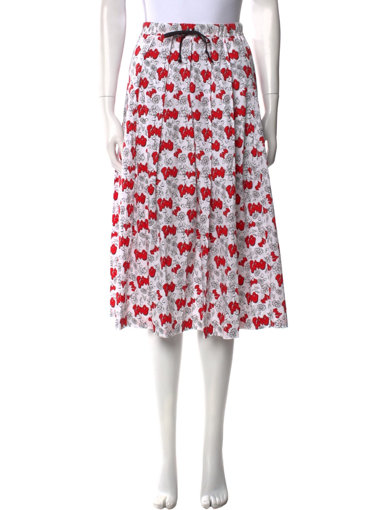 Tao Comme des Garçons Printed Knee-Length Skirt