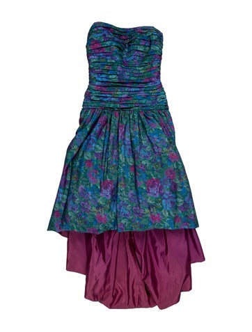 Pre-owned Tadashi Vintage Mini Dress In Blue