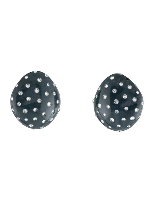 Taffin 18K Ceramic & Diamond Charleston Pebble Clip-On Earrings