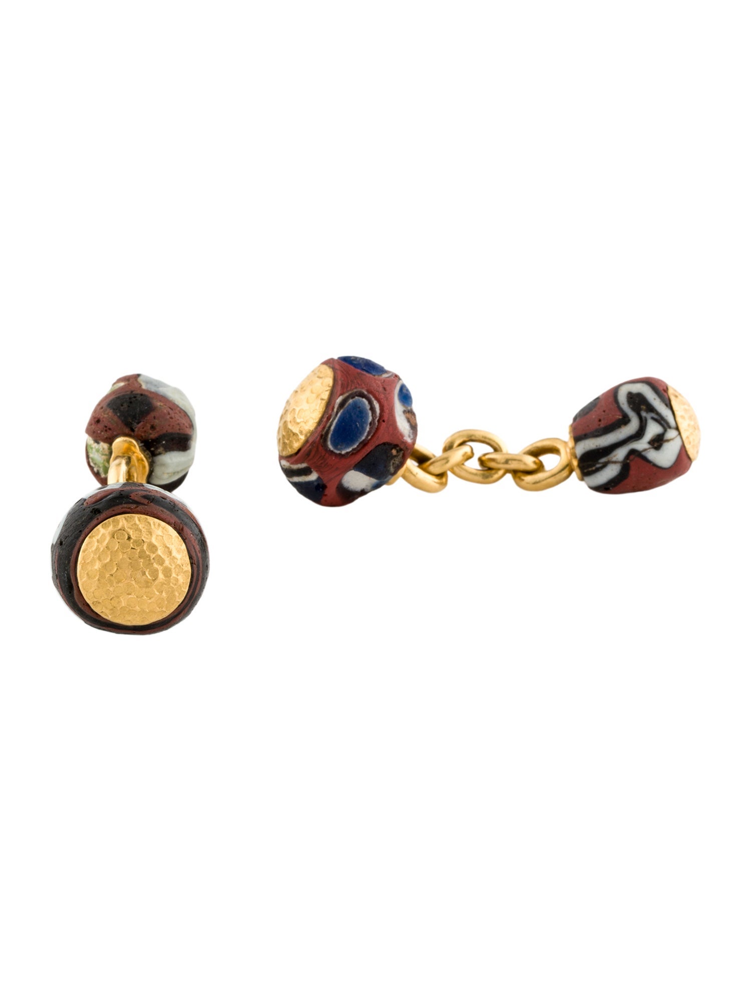 Taffin 22K Glass Chain Cufflinks