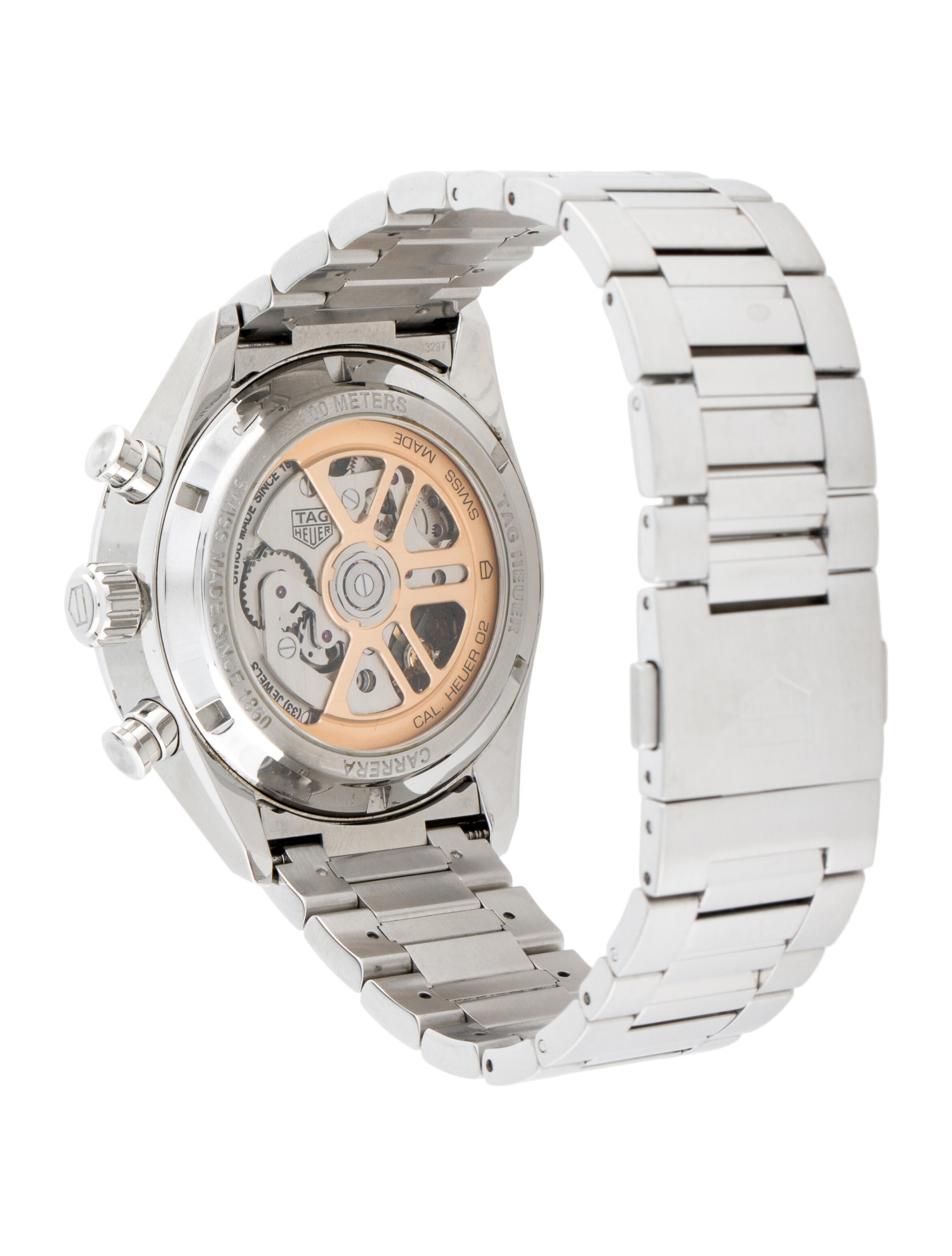 Tag Heuer Carrera Chronograph Black Dial Silver Steel Strap Watch for Men - CBN2010.BA0642