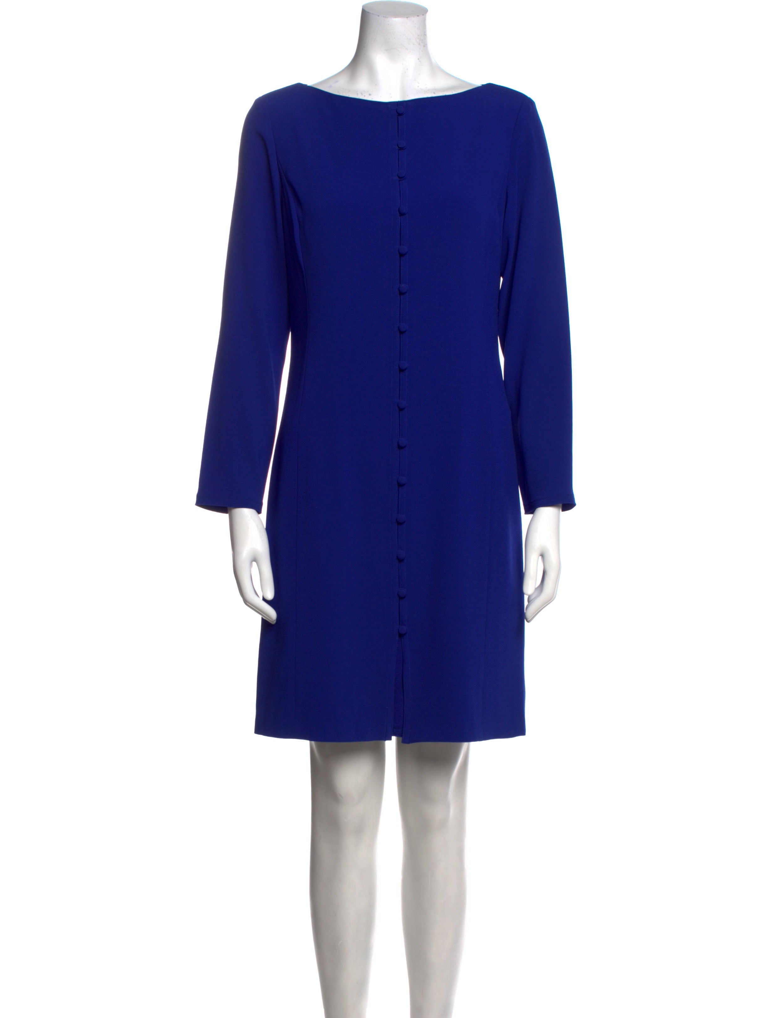 Tom and Linda Platt Bateau Neckline Mini Dress