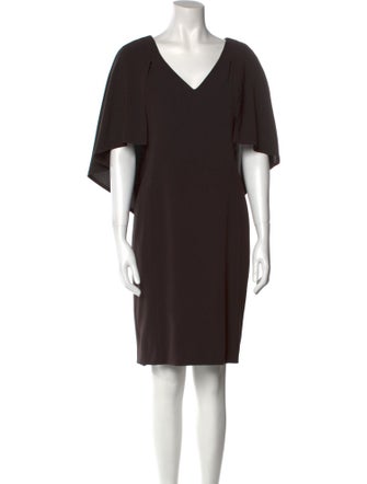 Tom and Linda Platt V-Neck Knee-Length Dress