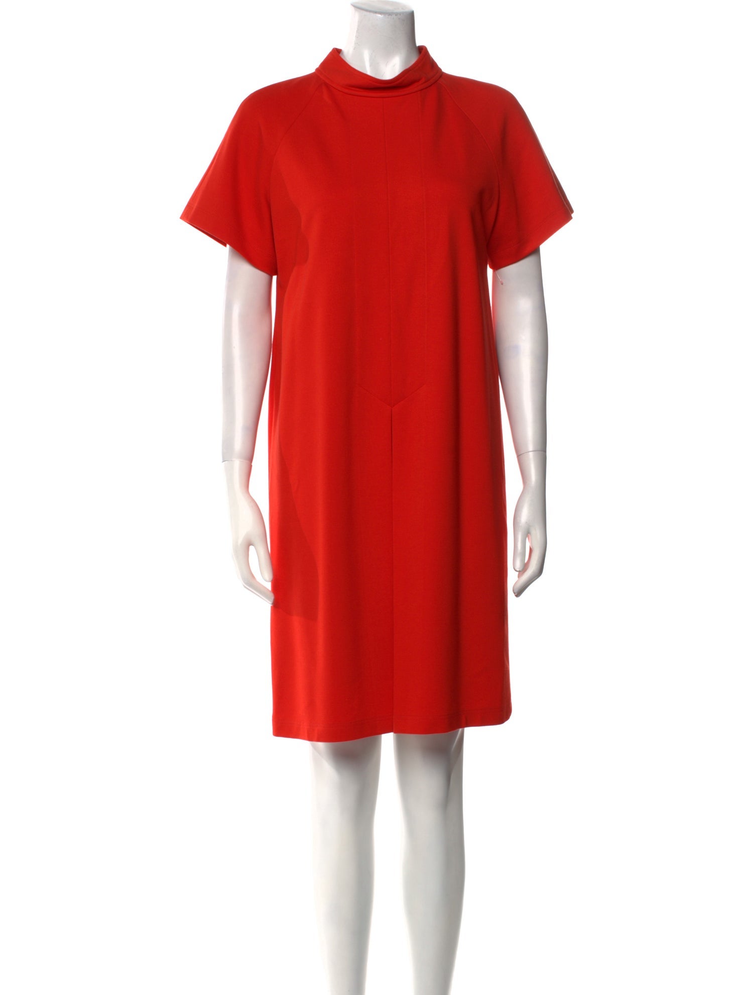 Tom and Linda Platt Mock Neck Knee-Length Dress