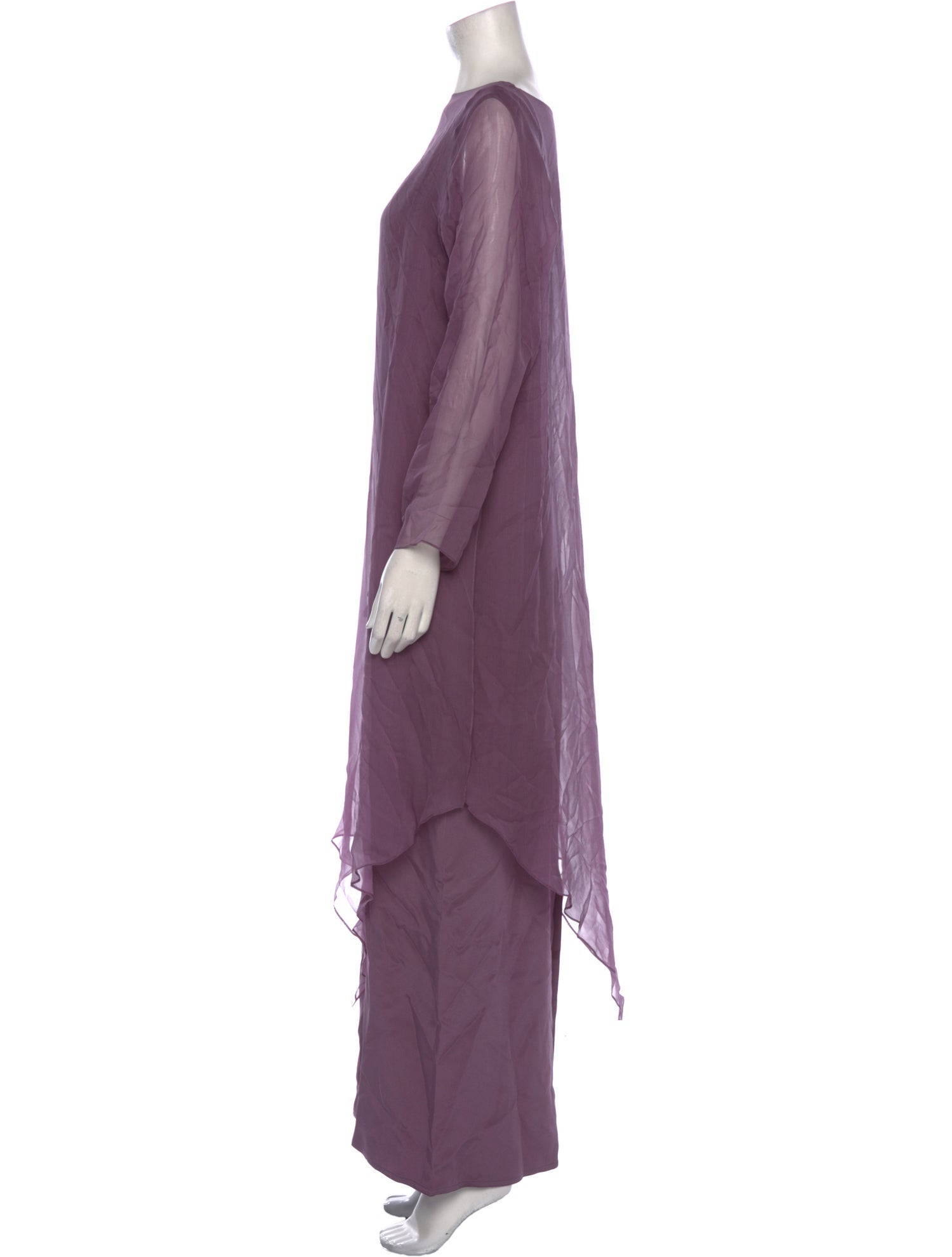 Tom and Linda Platt Bateau Neckline Long Dress