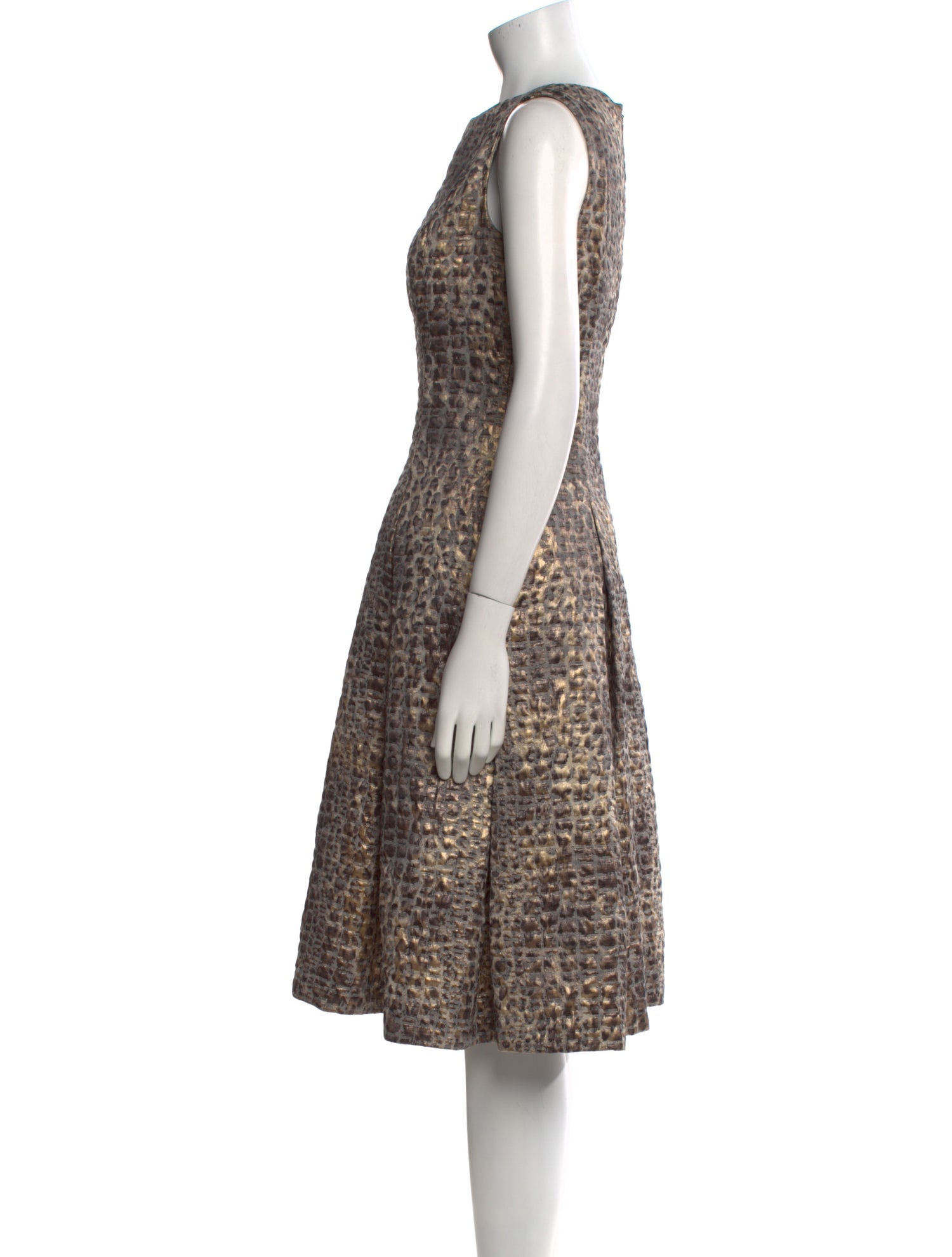 Tom and Linda Platt Animal Print Midi Length Dress