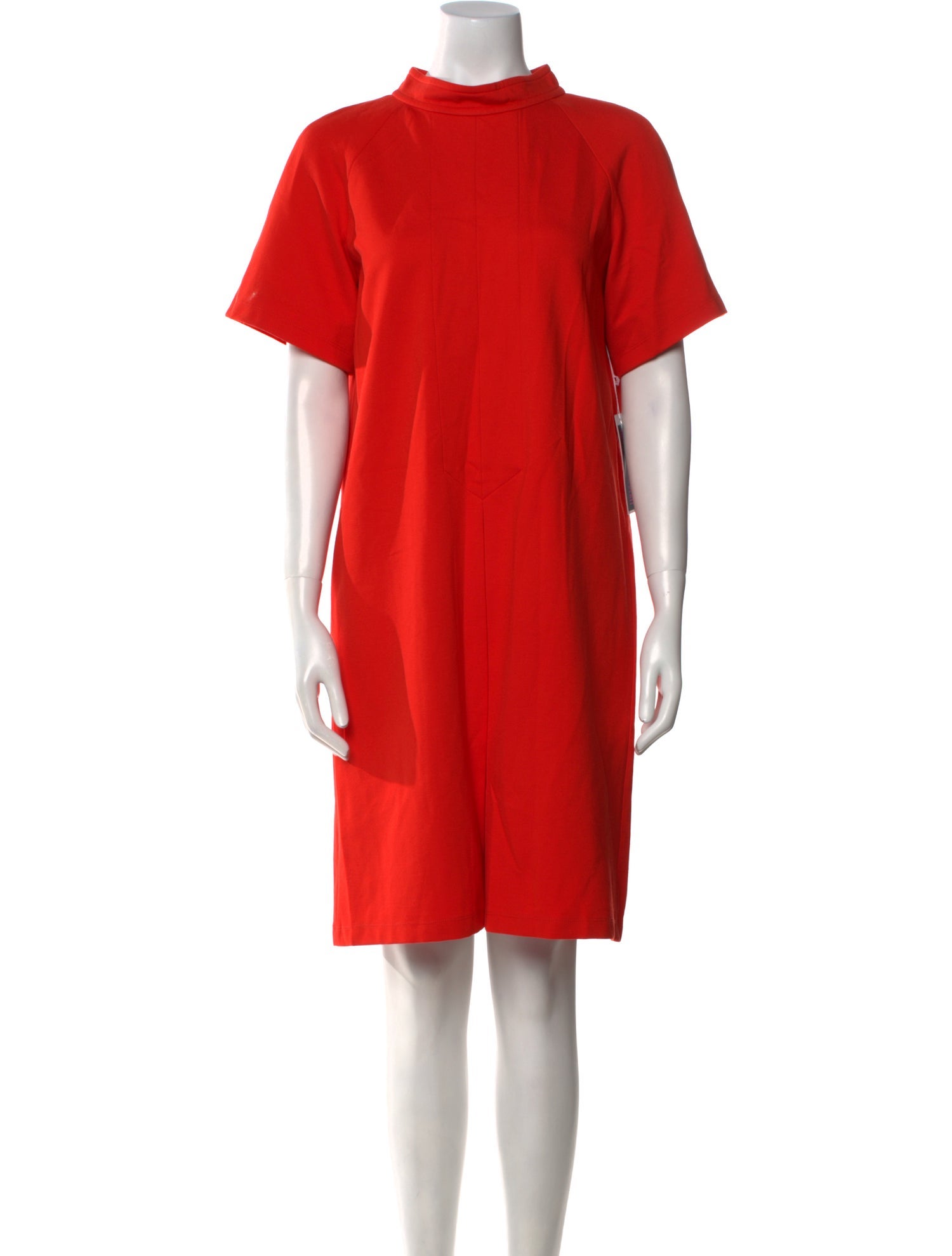 Tom and Linda Platt Mock Neck Knee-Length Dress