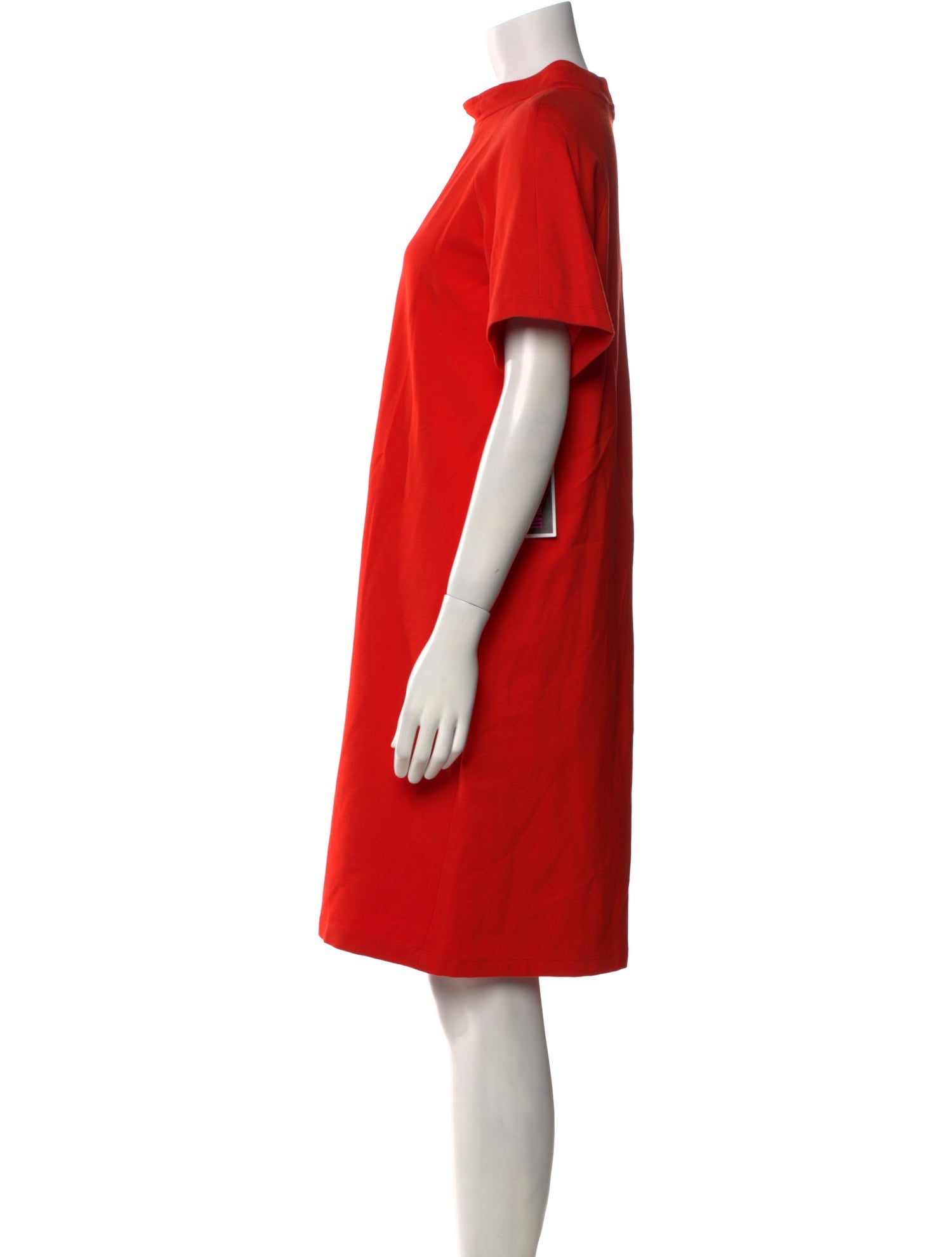 Tom and Linda Platt Mock Neck Knee-Length Dress