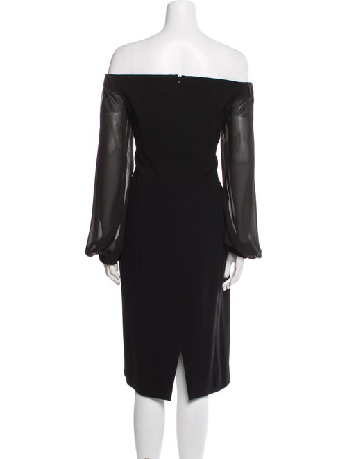 Tom and Linda Platt Off-The-Shoulder Knee-Length Dress