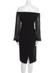 Tom and Linda Platt Off-The-Shoulder Knee-Length Dress