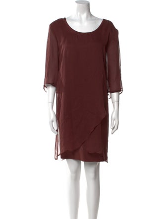 Tom and Linda Platt Scoop Neck Knee-Length Dress