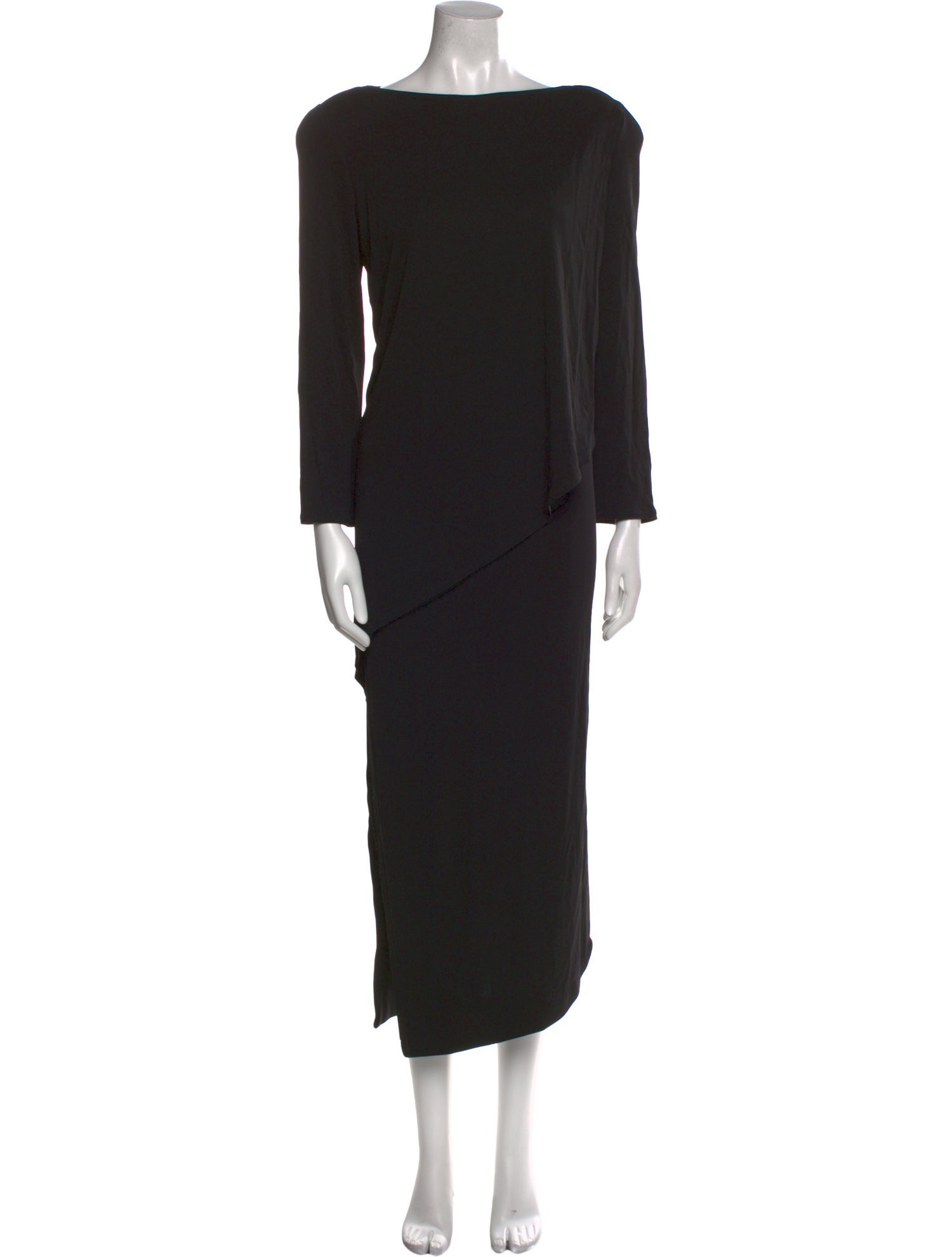 Tom and Linda Platt Bateau Neckline Long Dress