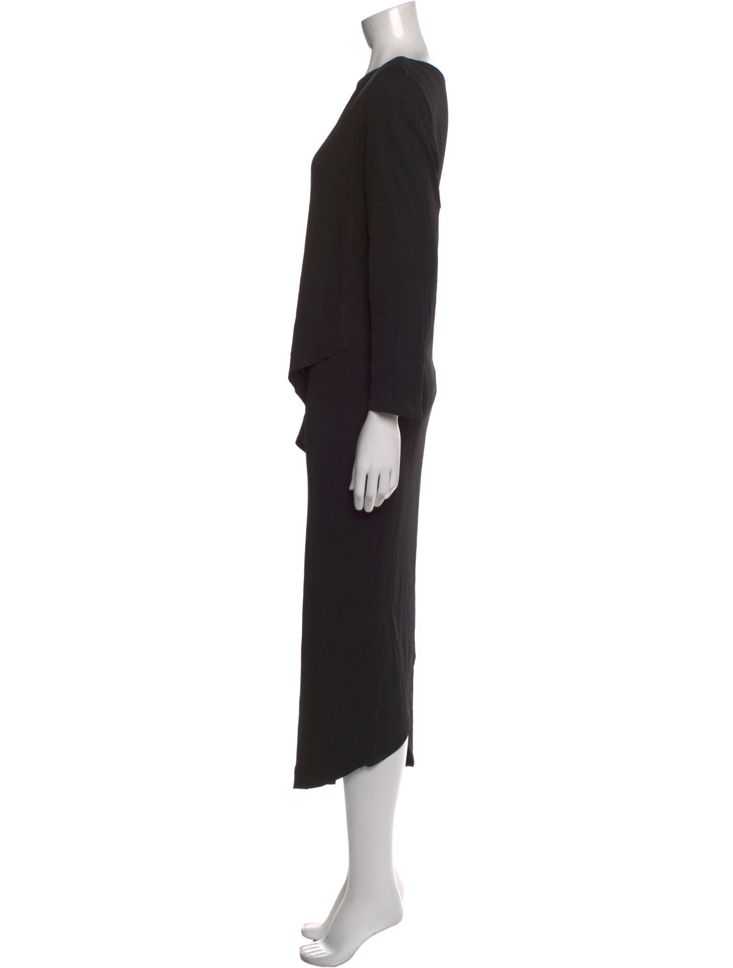 Tom and Linda Platt Bateau Neckline Long Dress