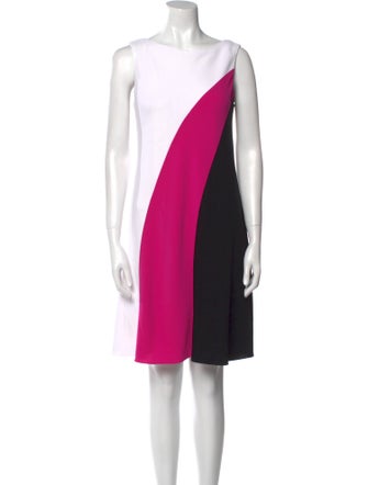 Tom and Linda Platt Colorblock Pattern Knee-Length Dress