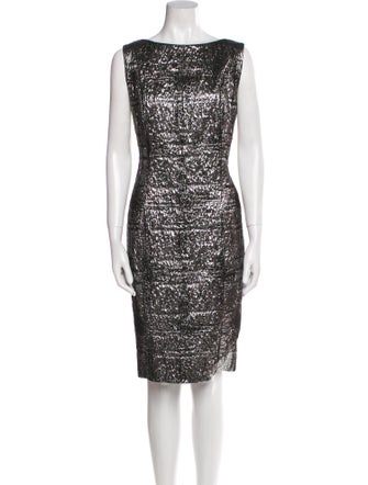 Tom and Linda Platt Bateau Neckline Knee-Length Dress