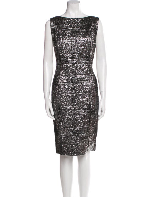 Tom and Linda Platt Bateau Neckline Knee-Length Dress