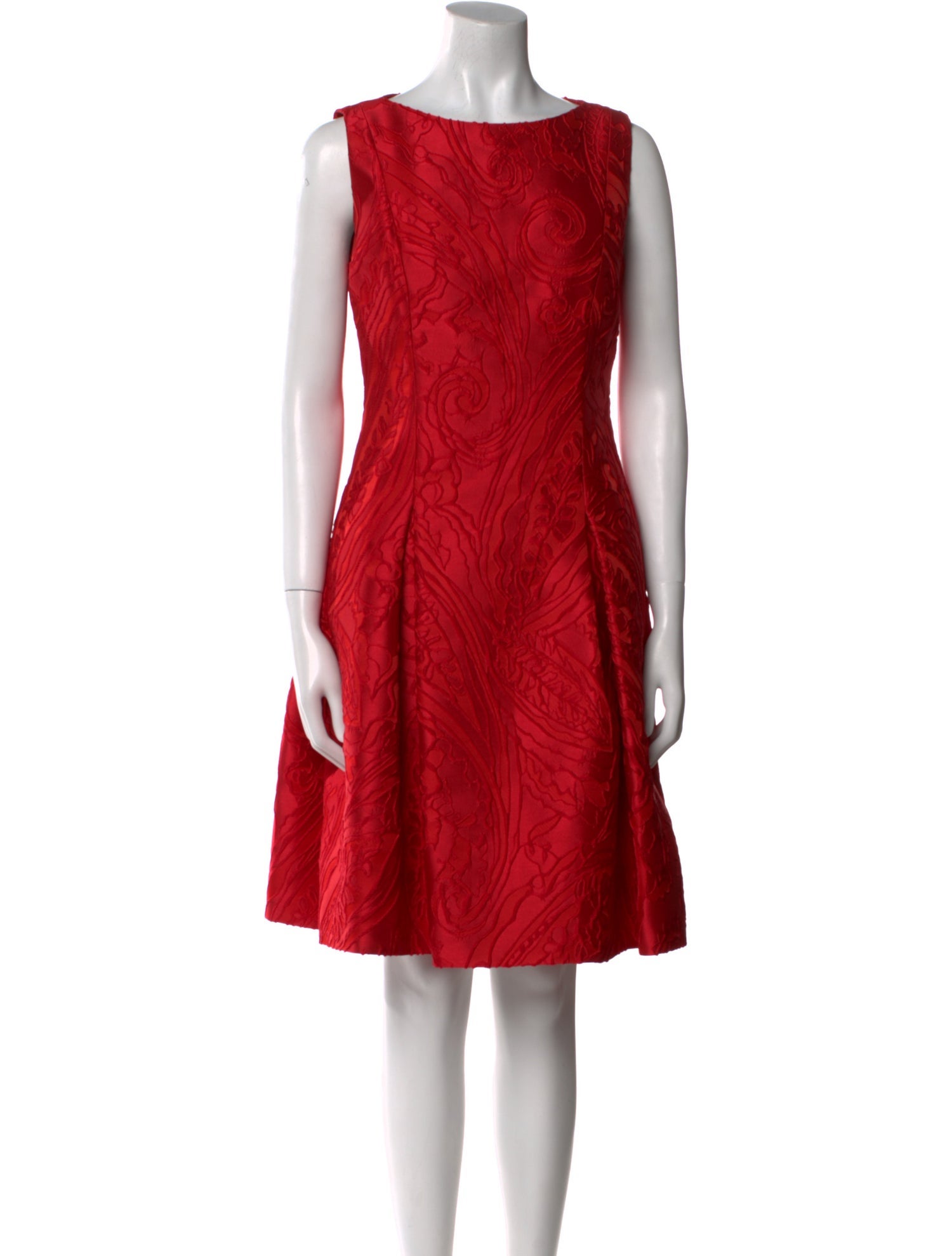 Tom and Linda Platt Bateau Neckline Knee-Length Dress