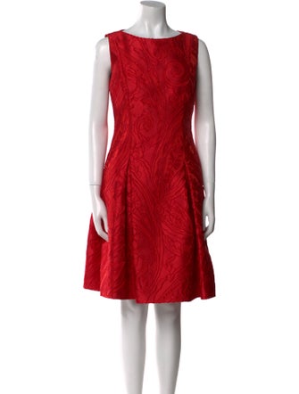 Tom and Linda Platt Bateau Neckline Knee-Length Dress