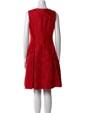 Tom and Linda Platt Bateau Neckline Knee-Length Dress