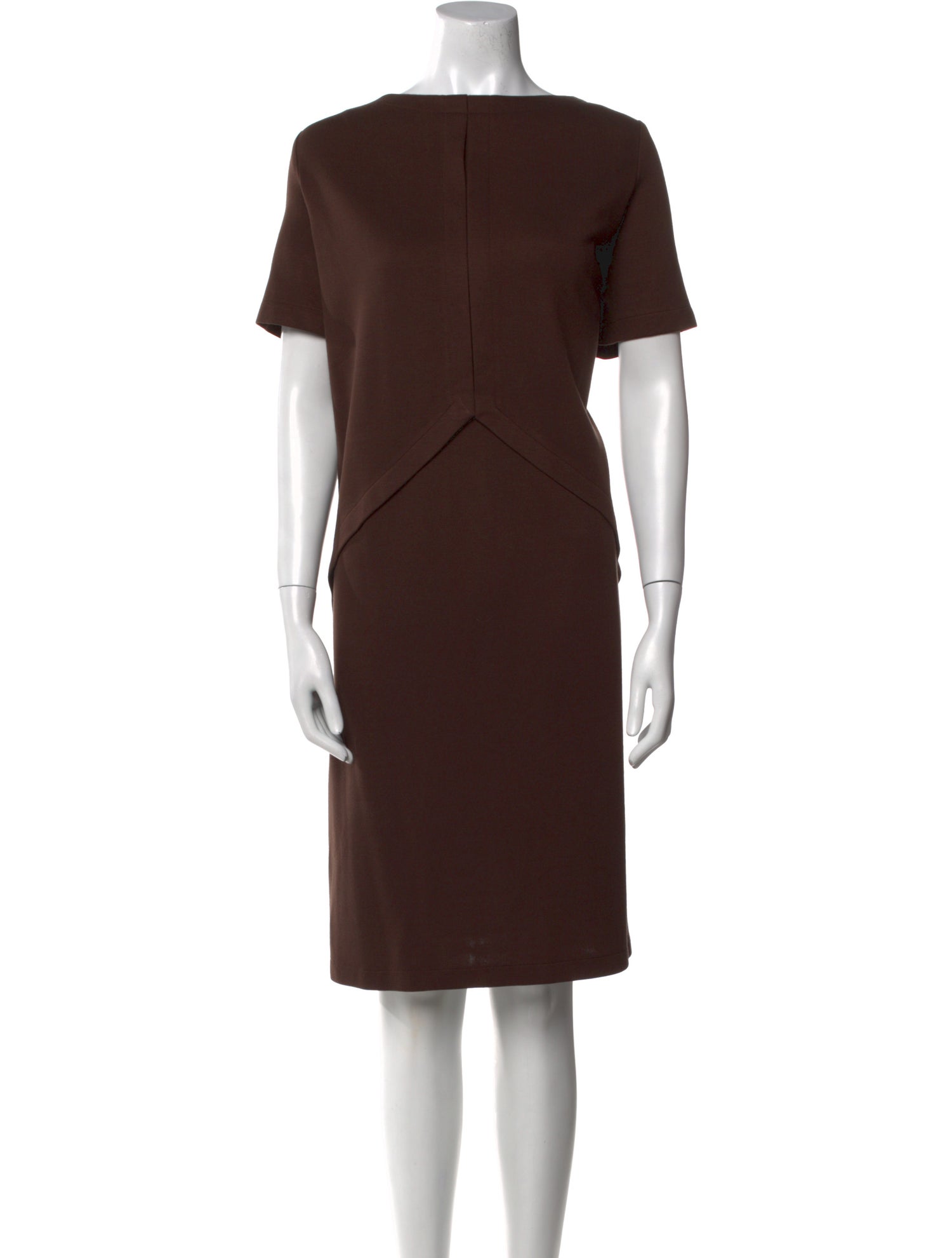 Tom and Linda Platt Bateau Neckline Knee-Length Dress