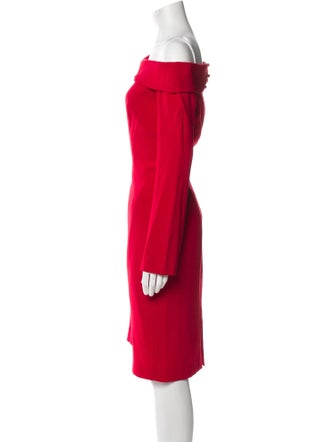 Tom and Linda Platt Off-The-Shoulder Knee-Length Dress