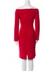 Tom and Linda Platt Off-The-Shoulder Knee-Length Dress