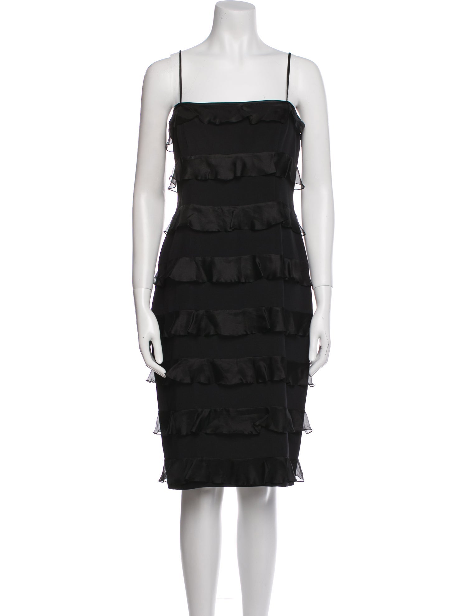 Tom and Linda Platt Square Neckline Knee-Length Dress