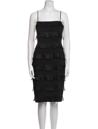 Tom and Linda Platt Square Neckline Knee-Length Dress