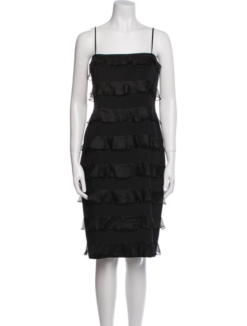 Tom and Linda Platt Square Neckline Knee-Length Dress