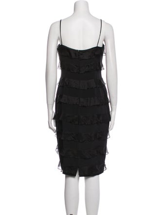 Tom and Linda Platt Square Neckline Knee-Length Dress