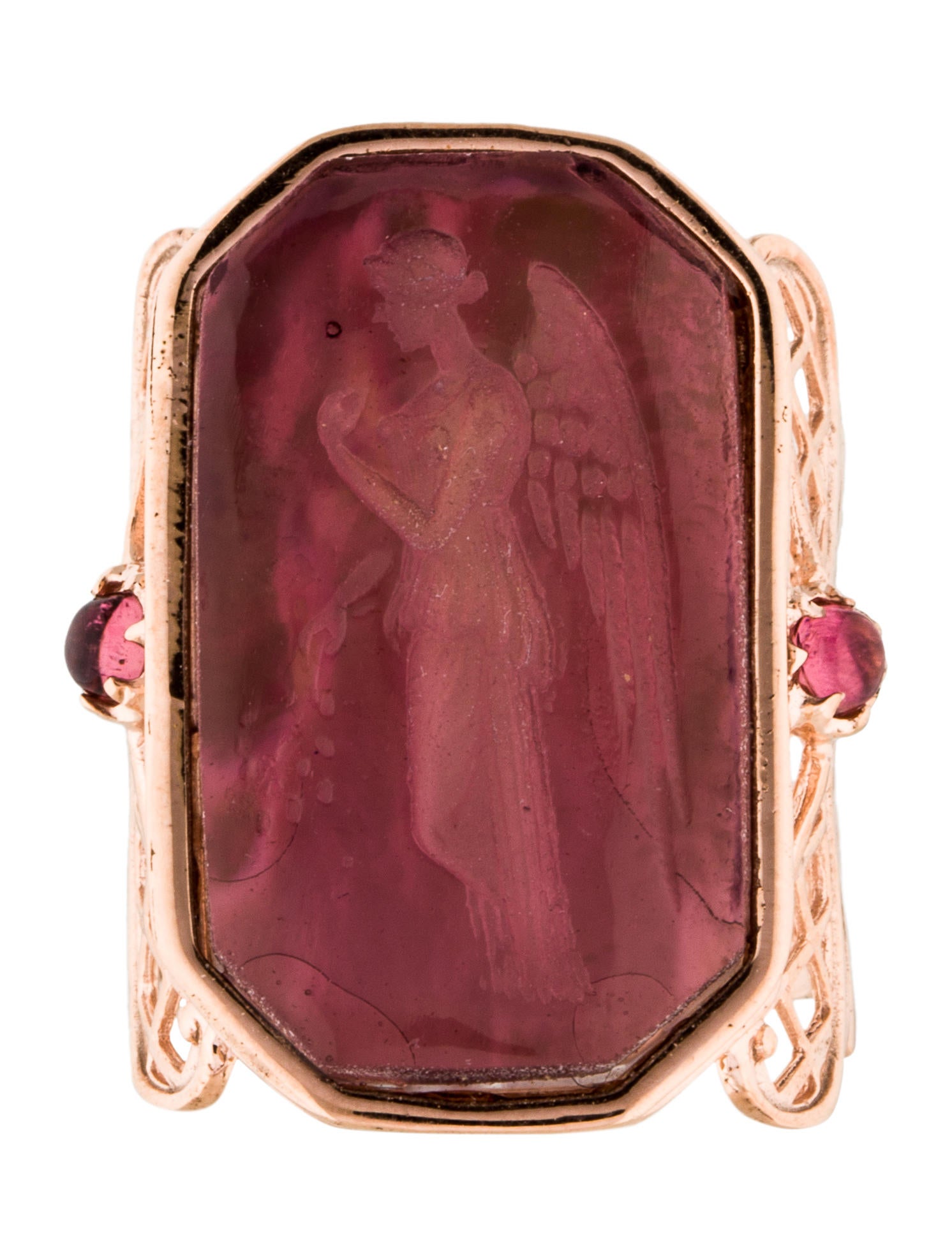 Tagliamonte 18K Tourmaline & Glass Intaglio Ring Rings