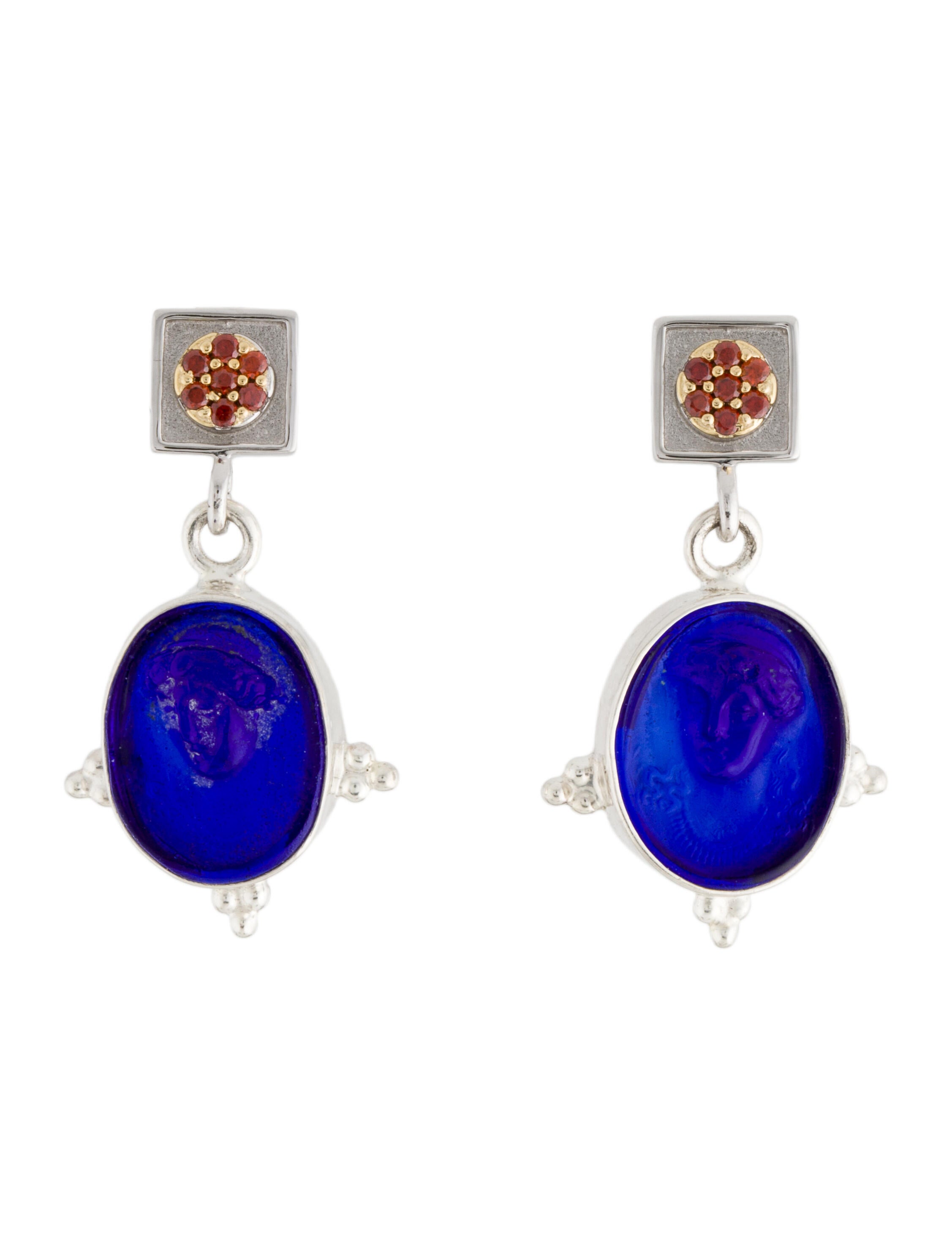 Tagliamonte Venetian Glass & Crystal Cameo Drop Earrings