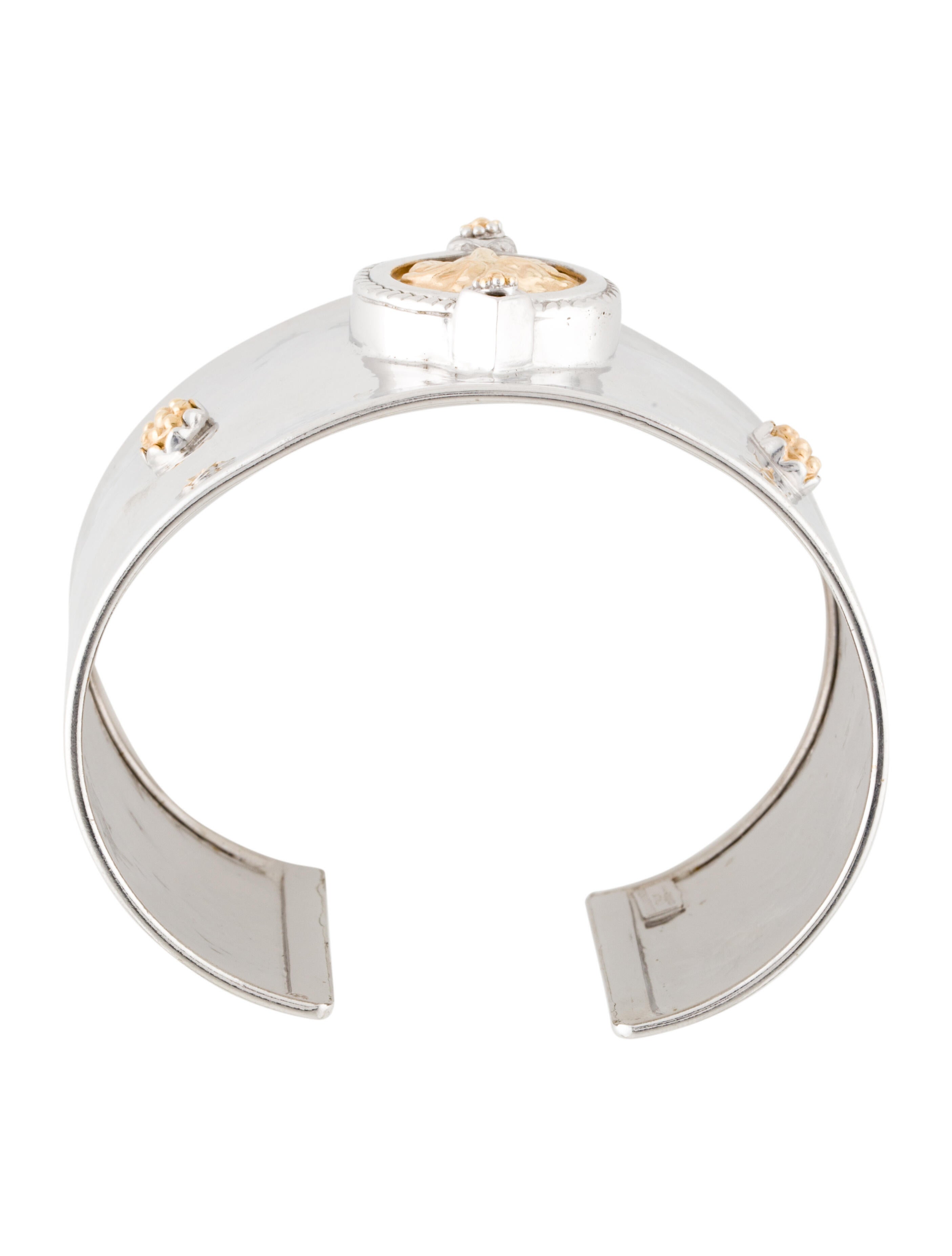 Tagliamonte Two-Tone Medusa Cuff Bracelet