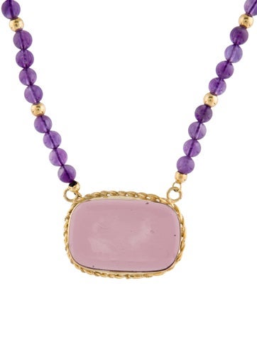 Tagliamonte Pendant Necklace Venetian Glass & Amethyst