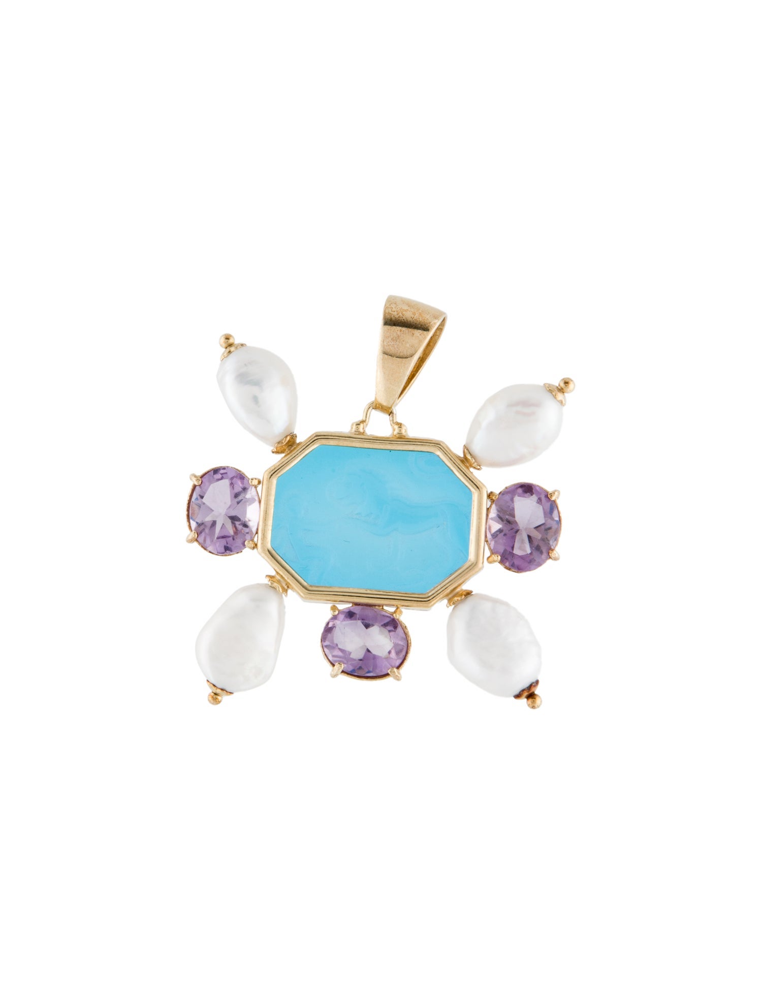 Tagliamonte Pearl, Amethyst & Venetian Glass Pendant