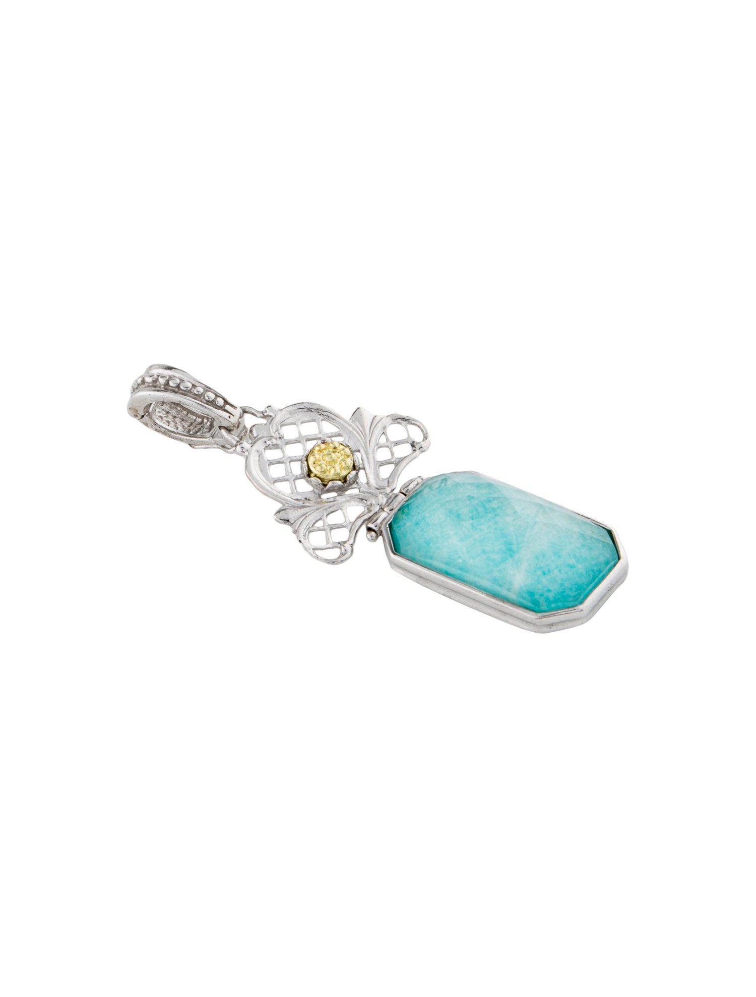 Tagliamonte Amazonite & Glass Double Enhancer Pendant
