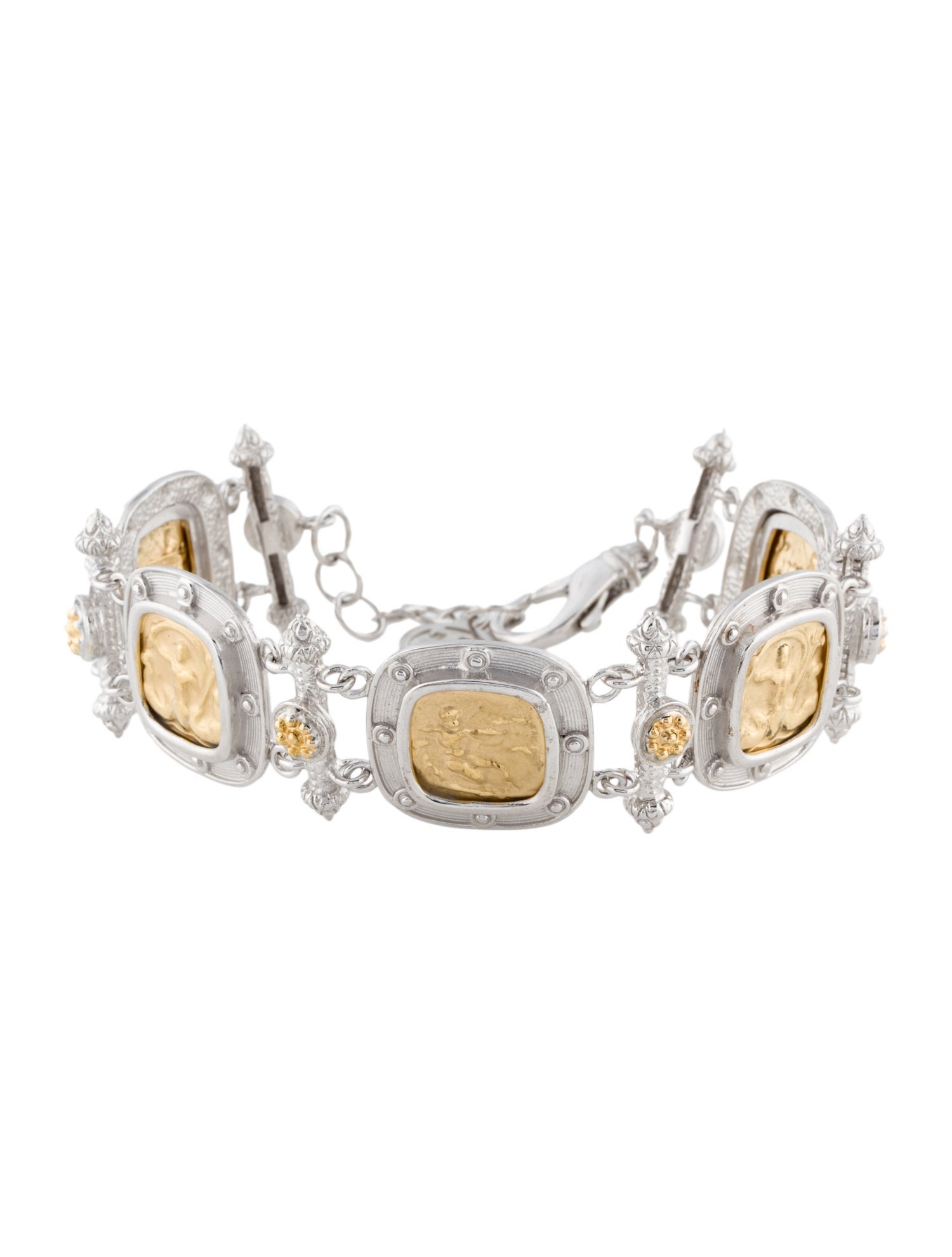 Tagliamonte Two-Tone Cameo Link Bracelet