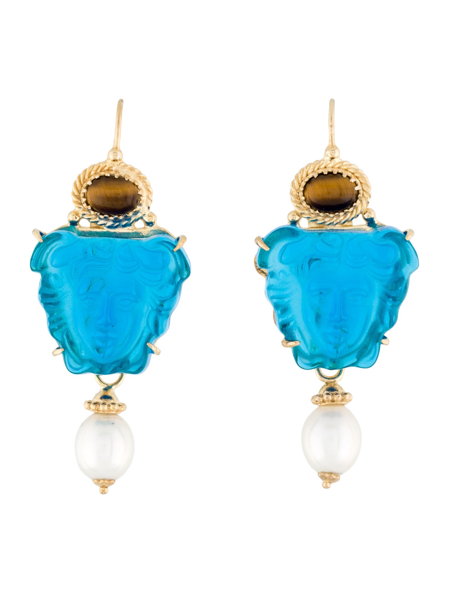 Tagliamonte Pearl & Venetian Glass Medusa Drop Earrings
