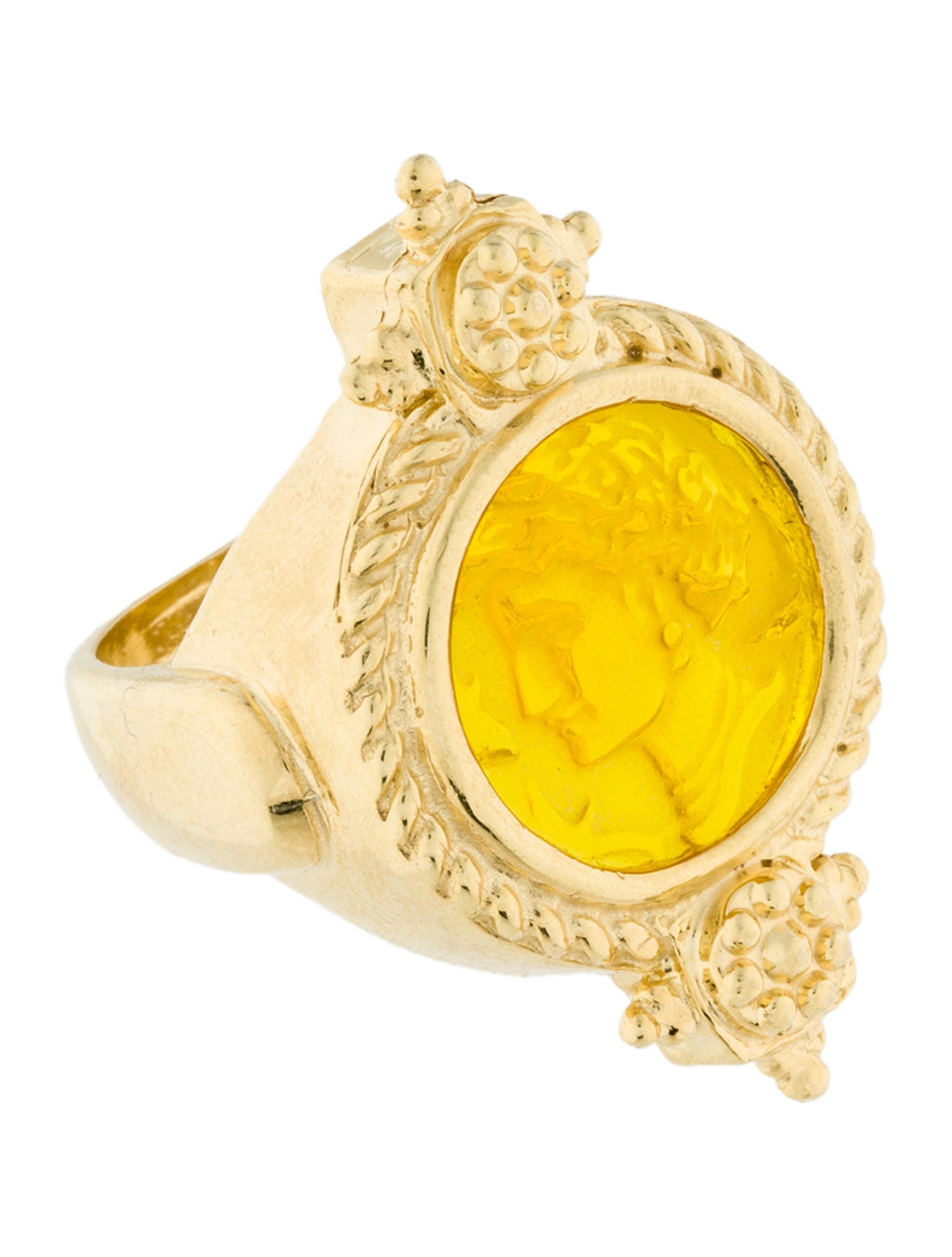 Tagliamonte Venetian Glass Cameo Cocktail Ring