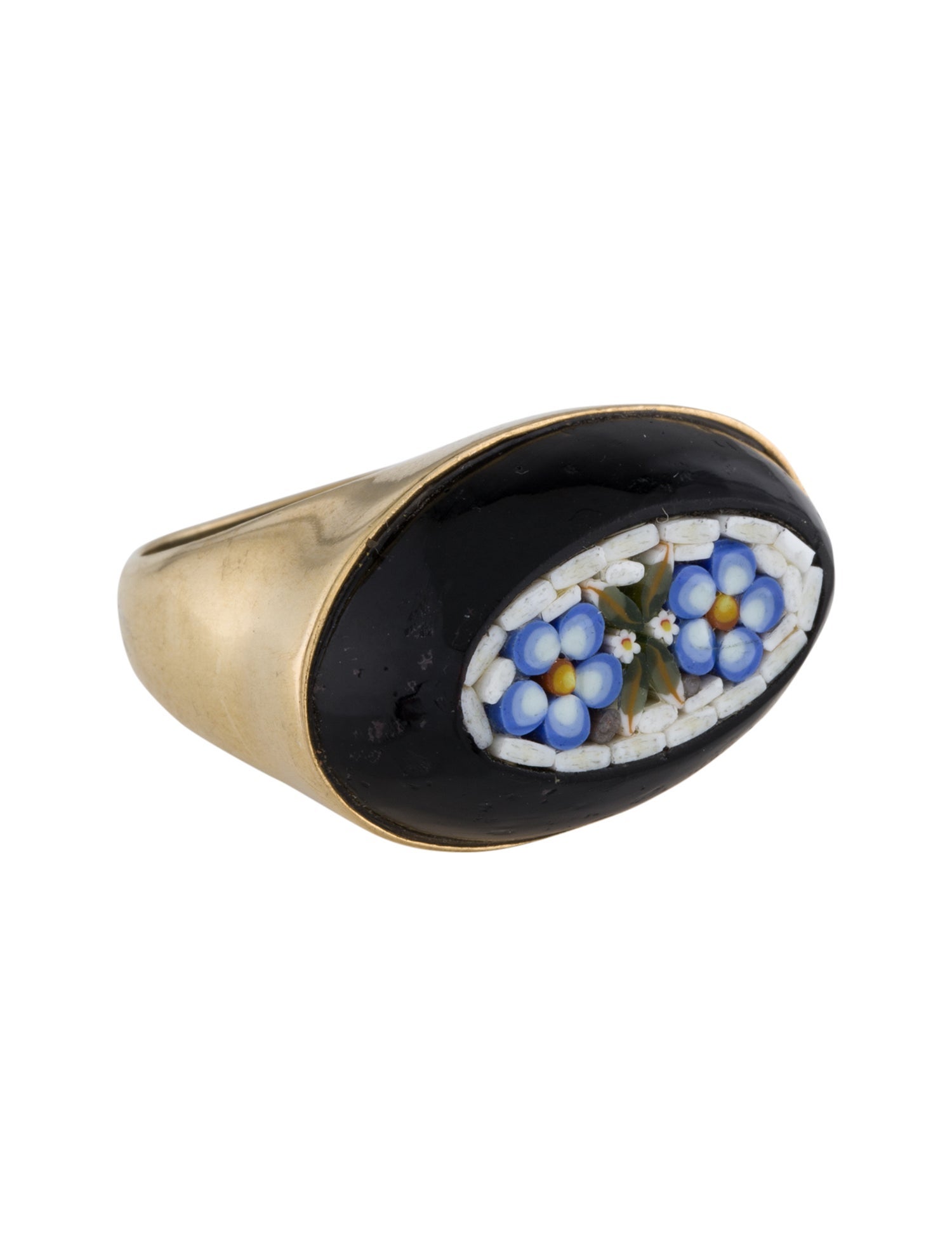 Tagliamonte Floral Micro Mosaic Cocktail Ring
