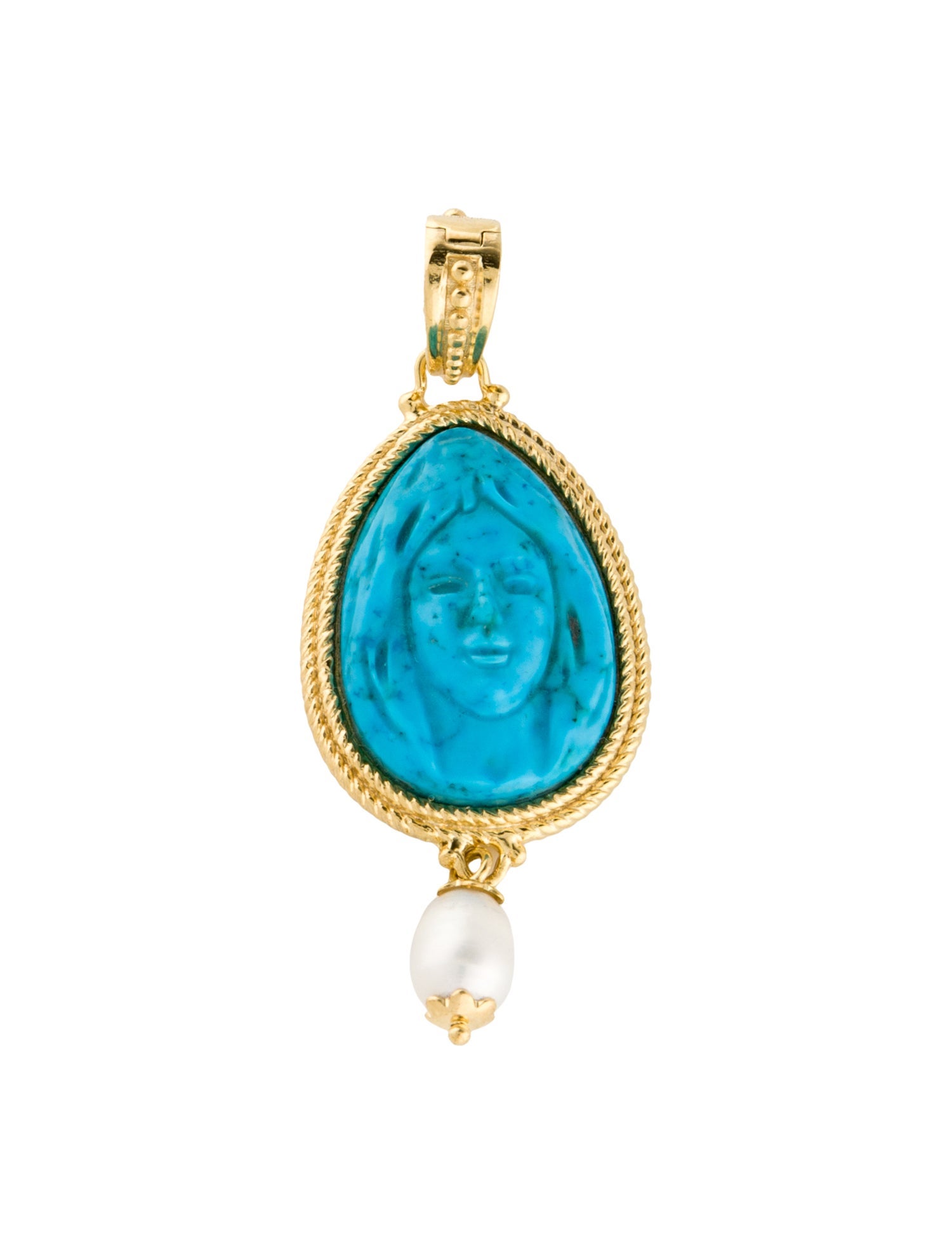 Tagliamonte Dyed-Magnesite & Pearl Drop Pendant
