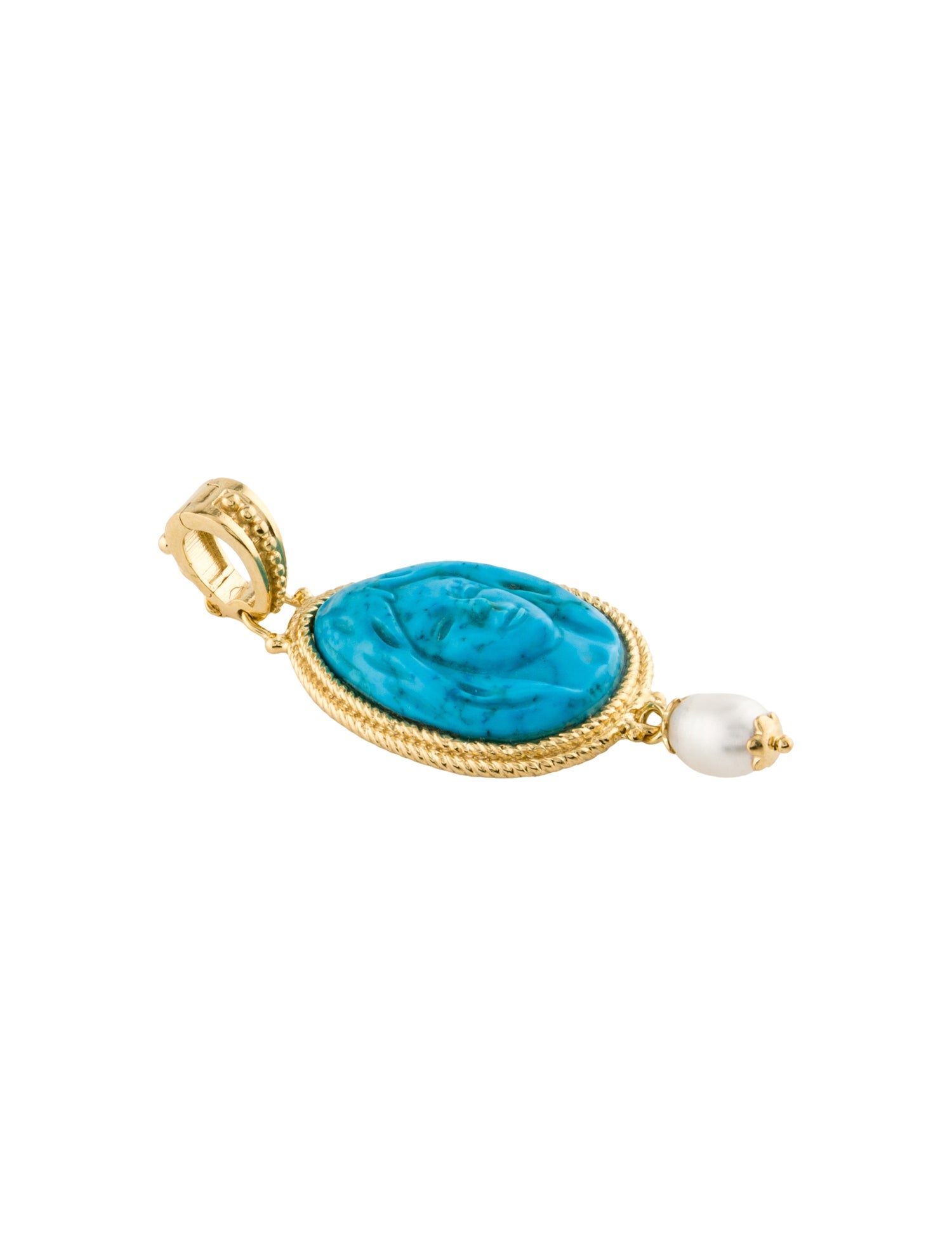 Tagliamonte Dyed-Magnesite & Pearl Drop Pendant