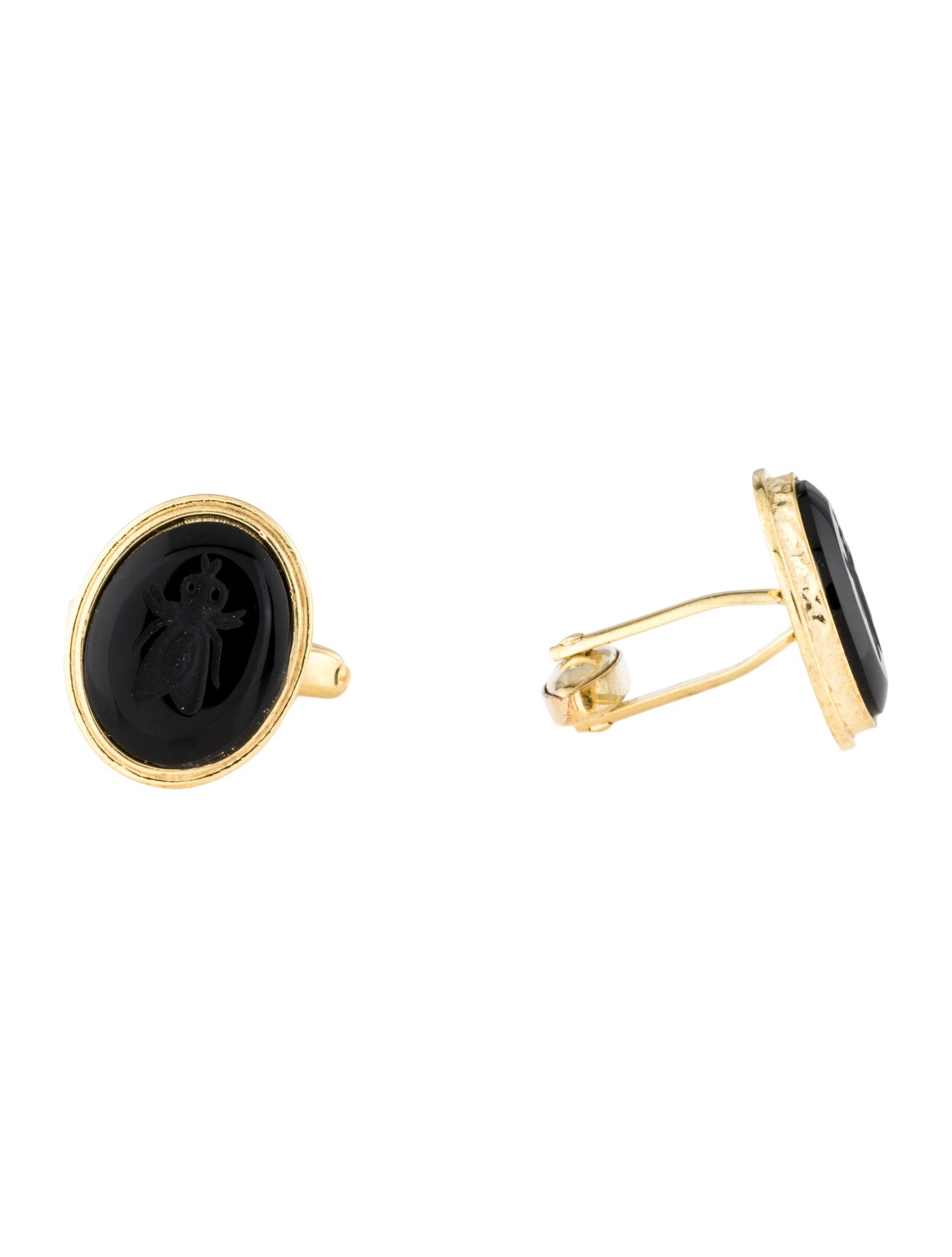Tagliamonte Onyx Bee Intaglio Cufflinks