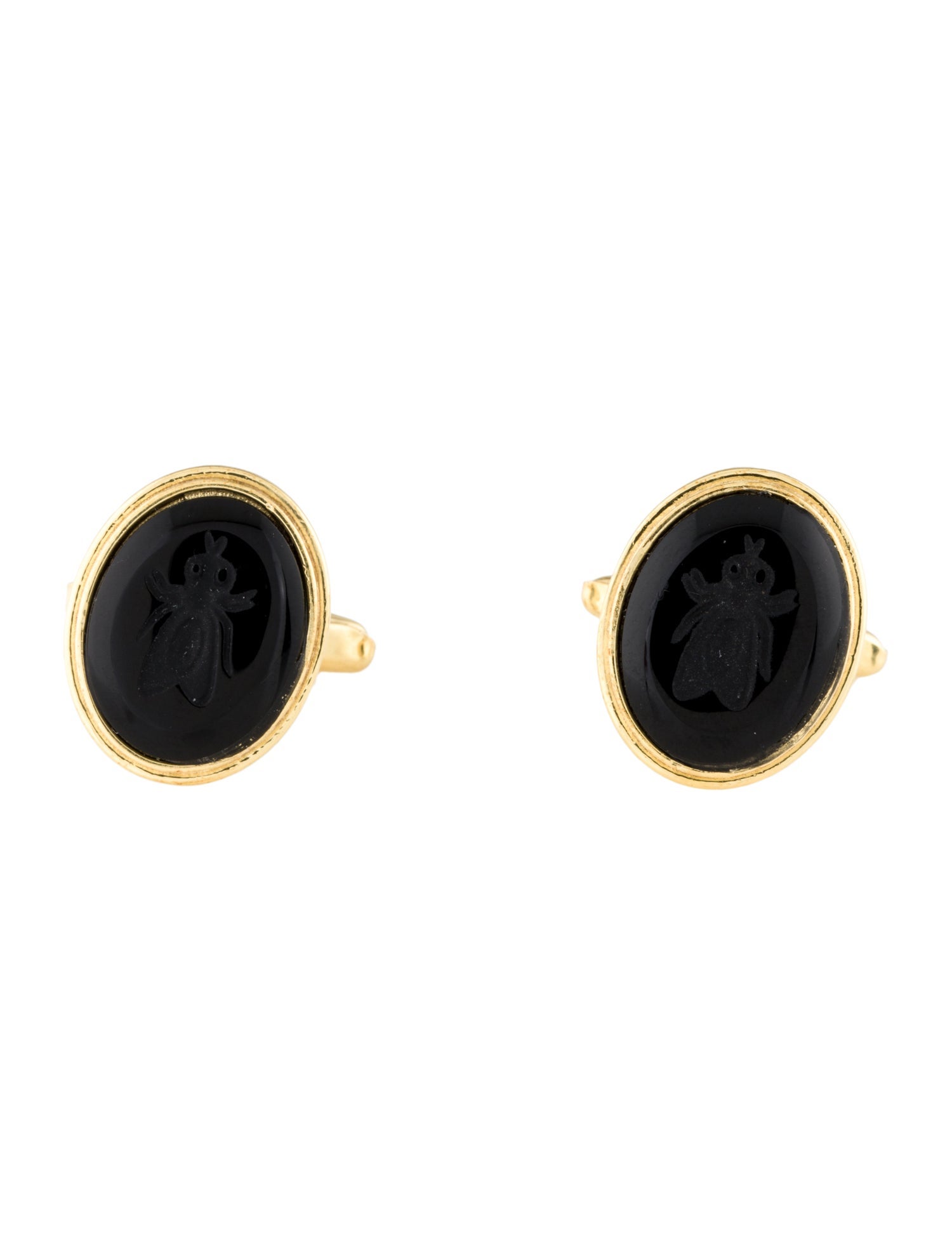 Tagliamonte Onyx Bee Intaglio Cufflinks